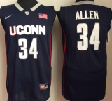 Uconn Huskies 34 Ray Allen College Basketball Jersey Navy Blue