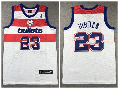 Washington Wizards 23 Michael Jordan Basketball Jersey White Retro