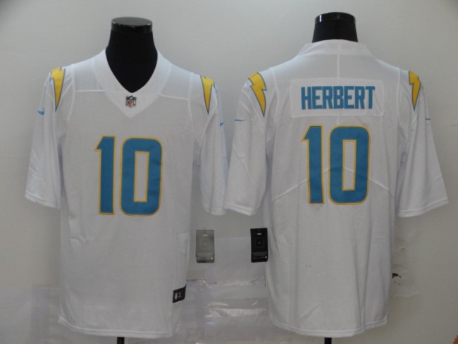 2020 San Diego Chargers 10 Justin Herbert Football Jersey Legend White