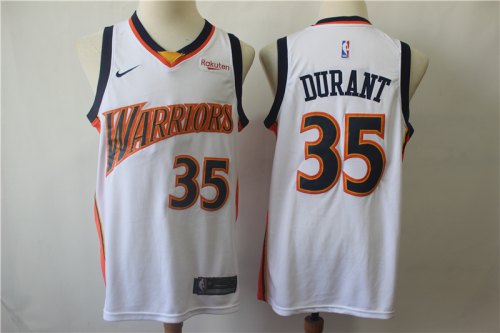 Nike Golden State Warrior 35 Kevin Durant Basketball Jersey White Fans version