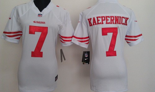 Women San Francisco 49ers 7 Colin Kaepernick Football Jersey White