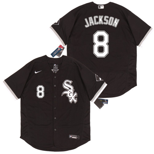 Nike Chicago White Sox 8 Bo Jackson Flexbase Baseball Jersey Black