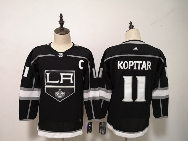 Women Adidas Classic Los Angeles Kings 11 Anze Kopitar Ice Hockey Jersey Black