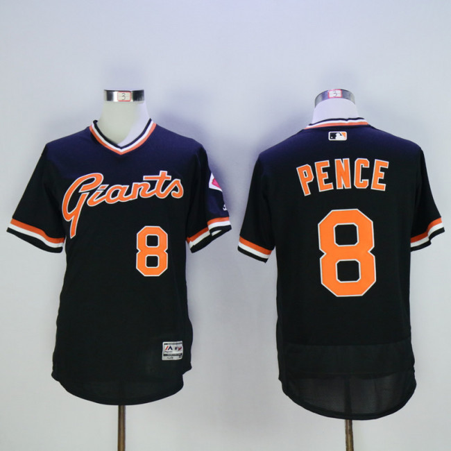 San Francisco Giants 8 Hunter Pence Flexbase Baseball Jersey Black