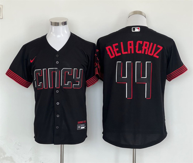 Nike Cincinnati Reds 44 Elly De La Cruz Baseball Jersey Black City Edition