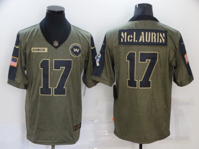 Washington Redskins 17 Terry McLaurin Football Jersey New salute