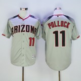 Arizona Diamondbacks 11 A. J. Pollock Baseball Jersey Gray