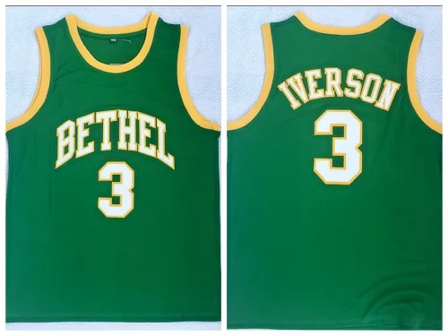 NCAA Iverson high school 3 green shirt