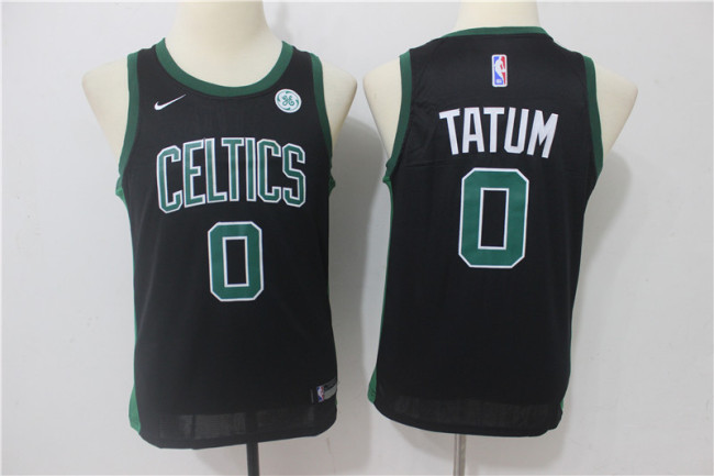 Youth Nike Boston Celtics 0 Jayson Tatum Basketball Jersey Black Fan Edition