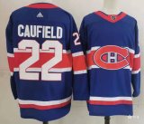 Adidas Montreal Canadiens 22 Cole Caufield Ice Hockey Jersey Blue