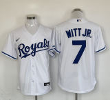 Nike Kansas City Royals 7 Bobby Witt Jr. Baseball Jersey White