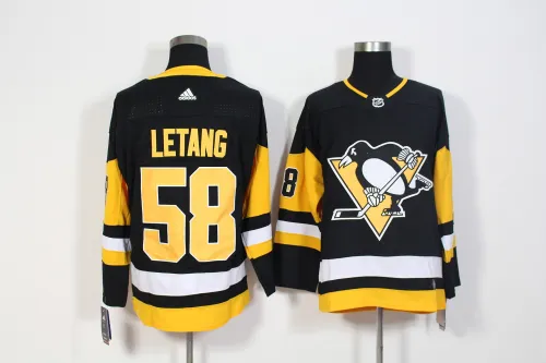 Adidas Classic Pittsburgh Penguins 58 Kris Letang Ice Hockey Jersey Black