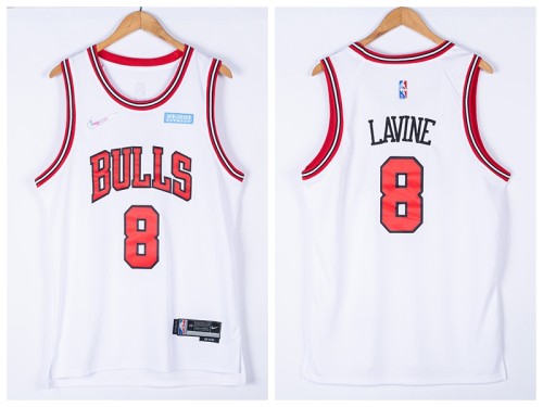 Nike Chicago Bulls 8 Zach LaVine Basketball Jersey White 75th Anniversary Edition