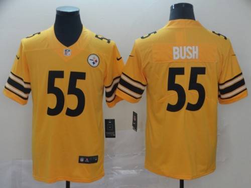 Pittsburgh Steelers 55 Devin Bush Football Jersey Legend Yellow