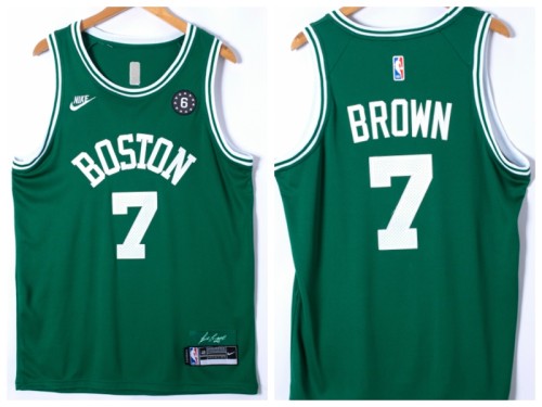 Nike Boston Celtics 7 Jaylen Brown Basketball Jersey Green Classic