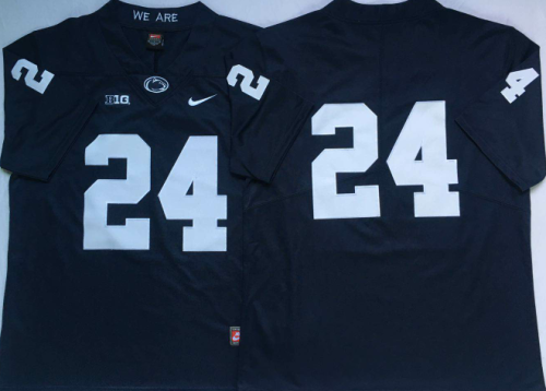 Penn State Nittany Lions 24 No name Limited Football Jersey Navy Blue