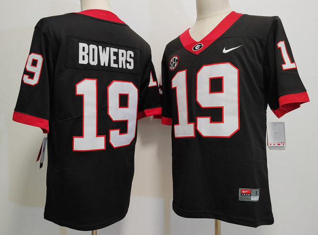 GEORGIA bulldogs 19 Brock Bowers College Football Jersey Limited Black