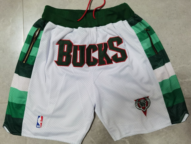 Milwaukee Bucks white pocket pants