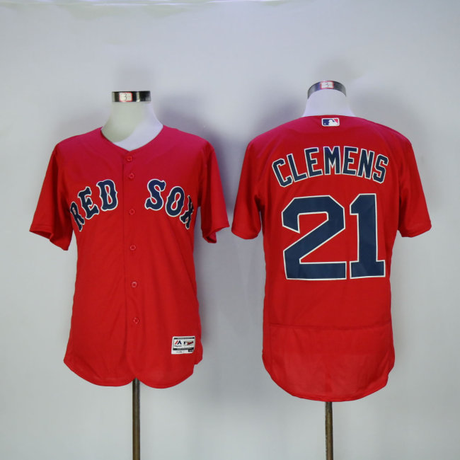 Boston Red Sox 21 Roger Clemens Flexbase Baseball Jersey Red