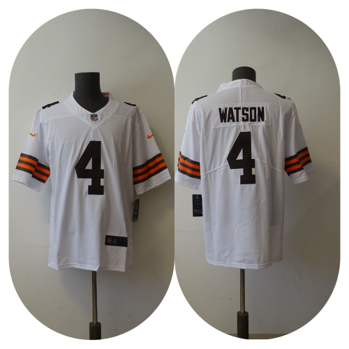 Cleveland Browns 4 Deshaun Watson Football Jersey Legendary White