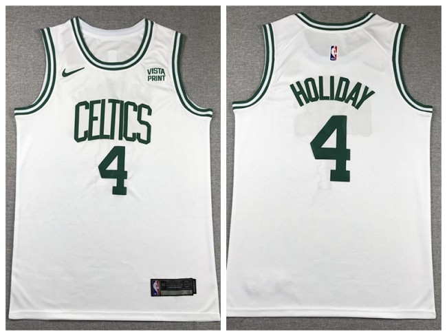 Nike Boston Celtics 4 Jrue Holiday Basketball Jersey White