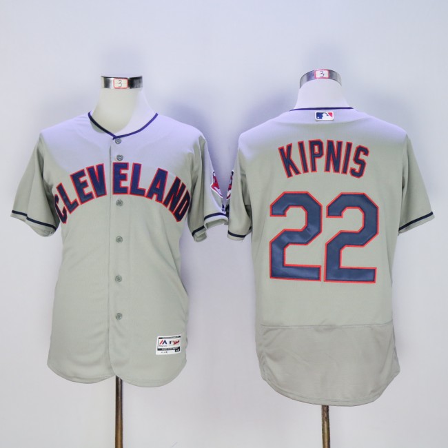 Cleveland indians 22 Jason Kipnis Flexbase Baseball Jersey Gray