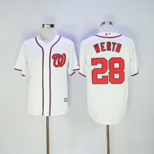 Washington Nationals 28 Jayson Werth Baseball Jersey White Fan version