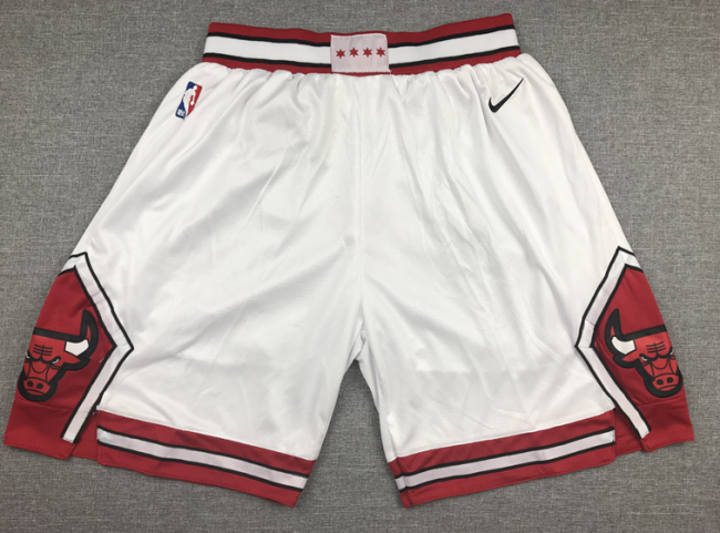 New Nike Chicago Bulls White Mesh Shorts