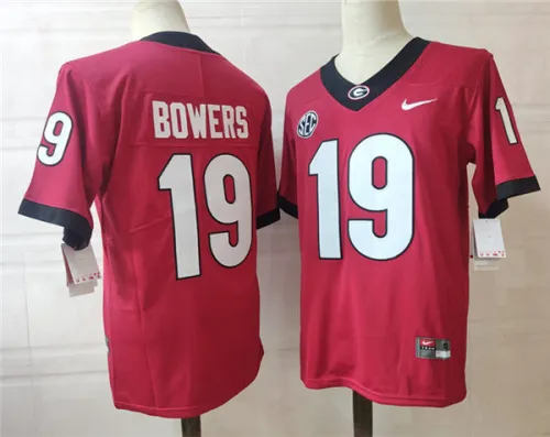GEORGIA bulldogs 19 Brock Bowers College Football Jersey Limited Red