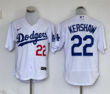 Nike Los Angeles Dodgers 22 Clayton Kershaw Flexbase Baseball Jersey White