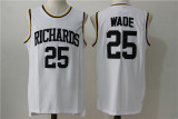 High school 25 Dwyane Wade College Basketball Jersey White