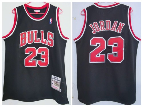 Chicago Bulls 23 Michael Jordan Basketball Jersey Black Retro
