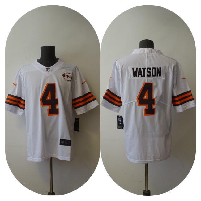 Cleveland Browns 4 Deshaun Watson Football Jersey Legendary White
