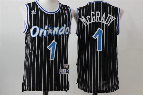 Orlando Magic 1 Tracy McGrady Basketball Jersey Black retro Edition