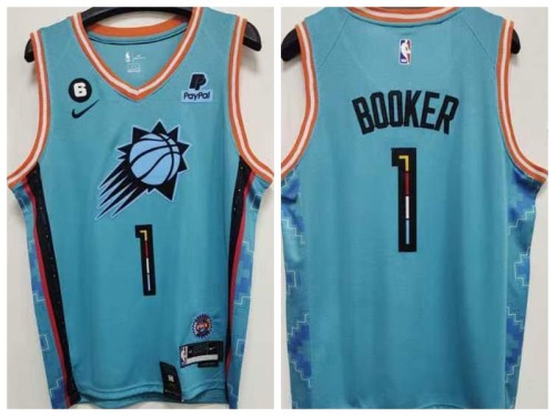 Nike Feinikesi suns 1 Devin Booker Basketball Jersey Green City Edition
