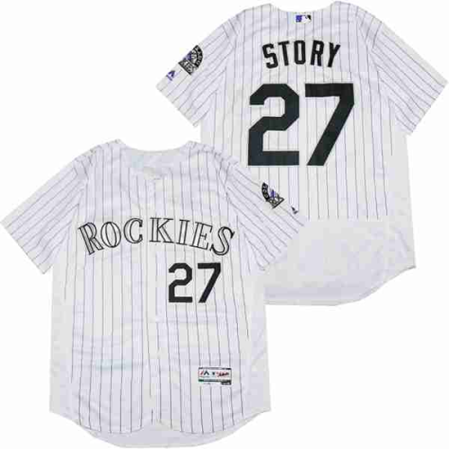 Colorado Rockies 27 Trevor Story Flexbase Baseball Jersey White