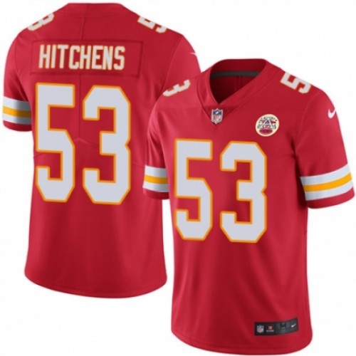 Kansas City Chiefs 53 Anthony Hitchens Football Jersey Legend Red