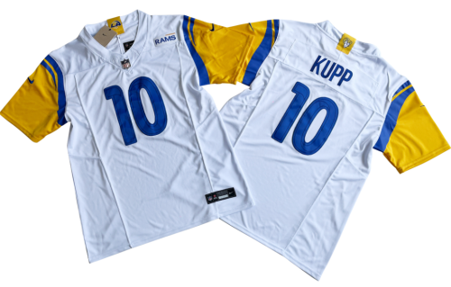 St. Louis Rams 10 Cooper Kupp Football Jersey White Three Dynasties