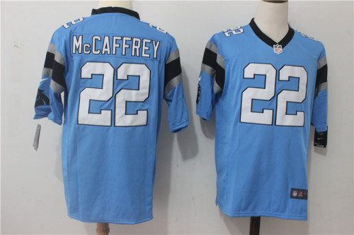 Carolina Panthers 22 Draft: McCaffrey Football Jersey Blue Fan Edition