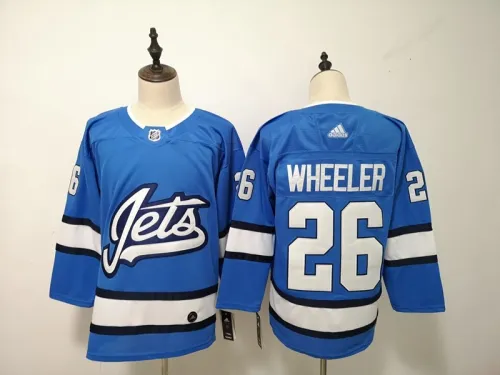 Adidas Classic Winnipeg Jets 26 Blake Wheeler Ice Hockey Jersey Blue