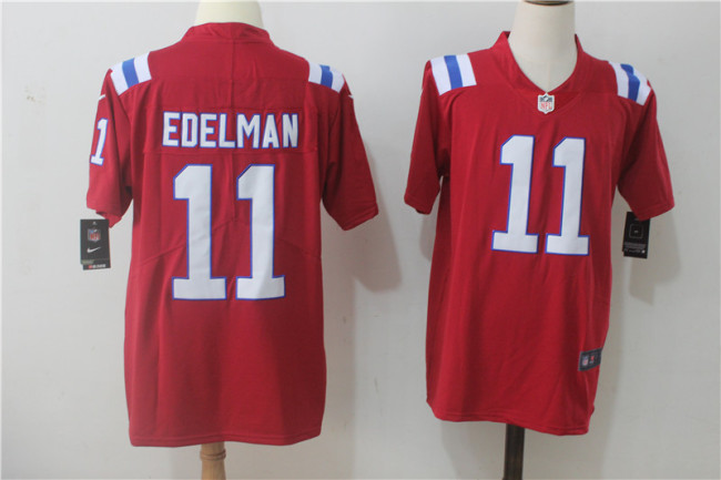 New England Patriots 11 Julian Edelman Football Jersey Legend Red