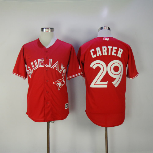 Toronto Blue Jays 29 Joe Carter Baseball Jersey REd Fan version