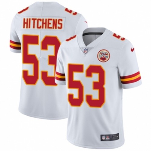 Kansas City Chiefs 53 Anthony Hitchens Football Jersey Legend White