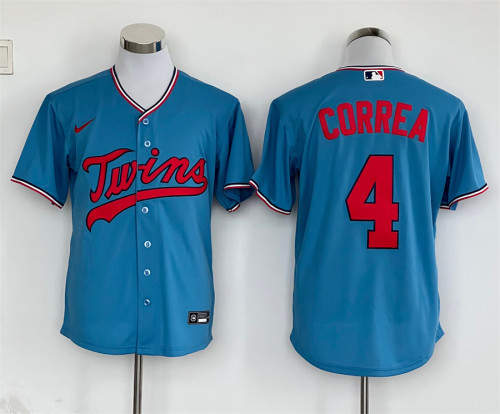 NIke Minnesota Twins 4 Carlos Correa Baseball Jersey Blue