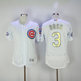 Chicago Cubs 3 David Ross Flexbase Baseball Jersey White Champion Edition