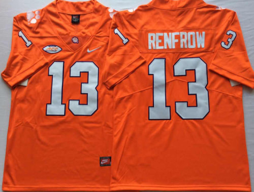 New Clemson Tigers 13 Hunter Renfrow Limited College Football Jersey Orange