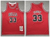 Youth Chicago Bulls 33 Scottie Pippen Basketball Jersey Red Retro