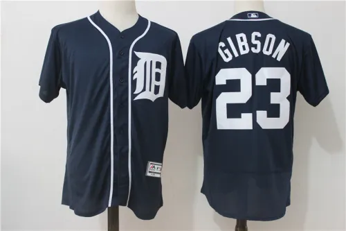 Detroit Tigers 23 Kirk Gibson Flexbase Baseball Jersey Navy Blue