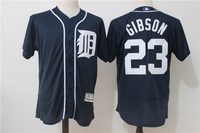 Detroit Tigers 23 Kirk Gibson Flexbase Baseball Jersey Navy Blue