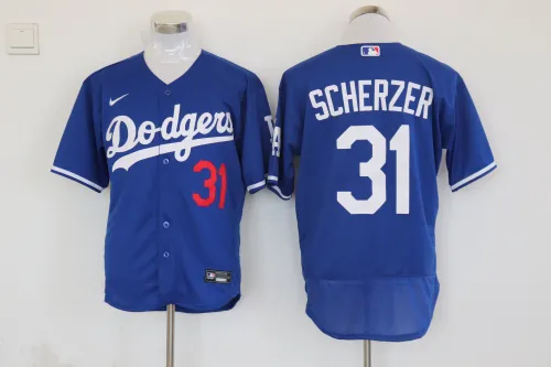 Nike Los Angeles Dodgers 31 Max Scherzer Baseball Jersey Blue